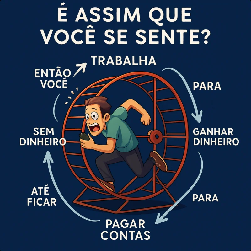 Ciclo financeiro: trabalha para ganhar dinheiro para pagar contas até ficar sem dinheiro